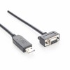 USB 2.0 RS232 Male FTDI to DB9 Female serial port cable Cable Length 2m