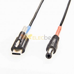 Cable de alimentación USB 3.1 tipo C a CC macho para carga rápida