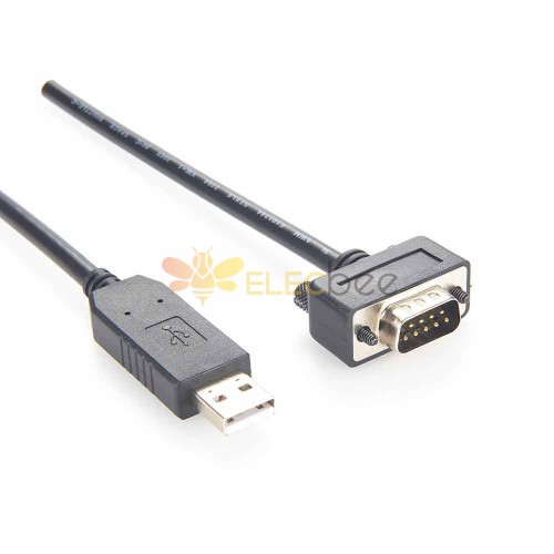 USB2.0 公头转 FTDI RS232 DB9 公头串口适配器延长电缆