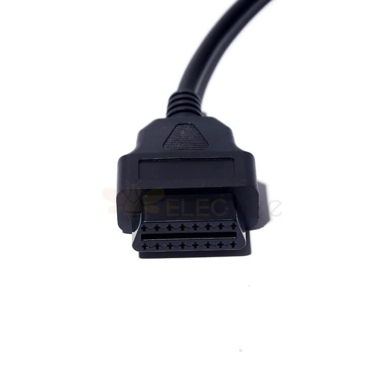 OBD2 Diagnostic Tools L Type Angled Male To Female 16 Pin Extension Cable 0.3M