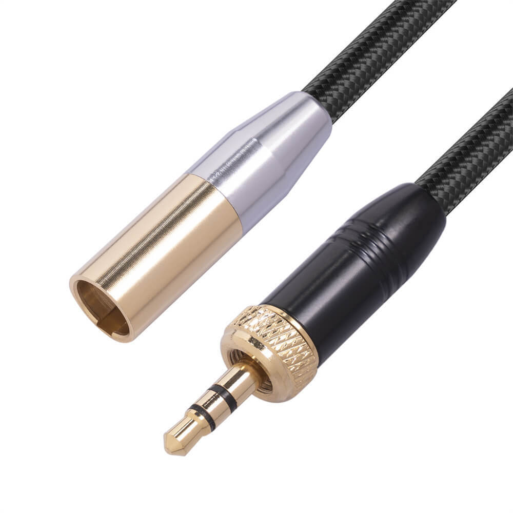 Cable de micrófono macho de 3,5 mm macho a mini XLR de 3 pines macho de 0,3 m