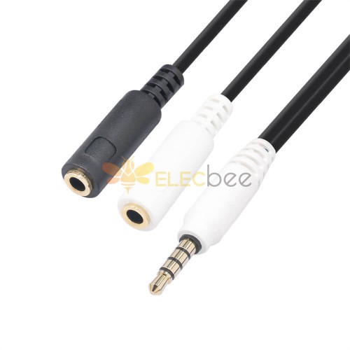 Câble répartiteur Audio stéréo 3,5 mm vers 3,5 mm, Câble AUX Plaqué Or, Male à Feale