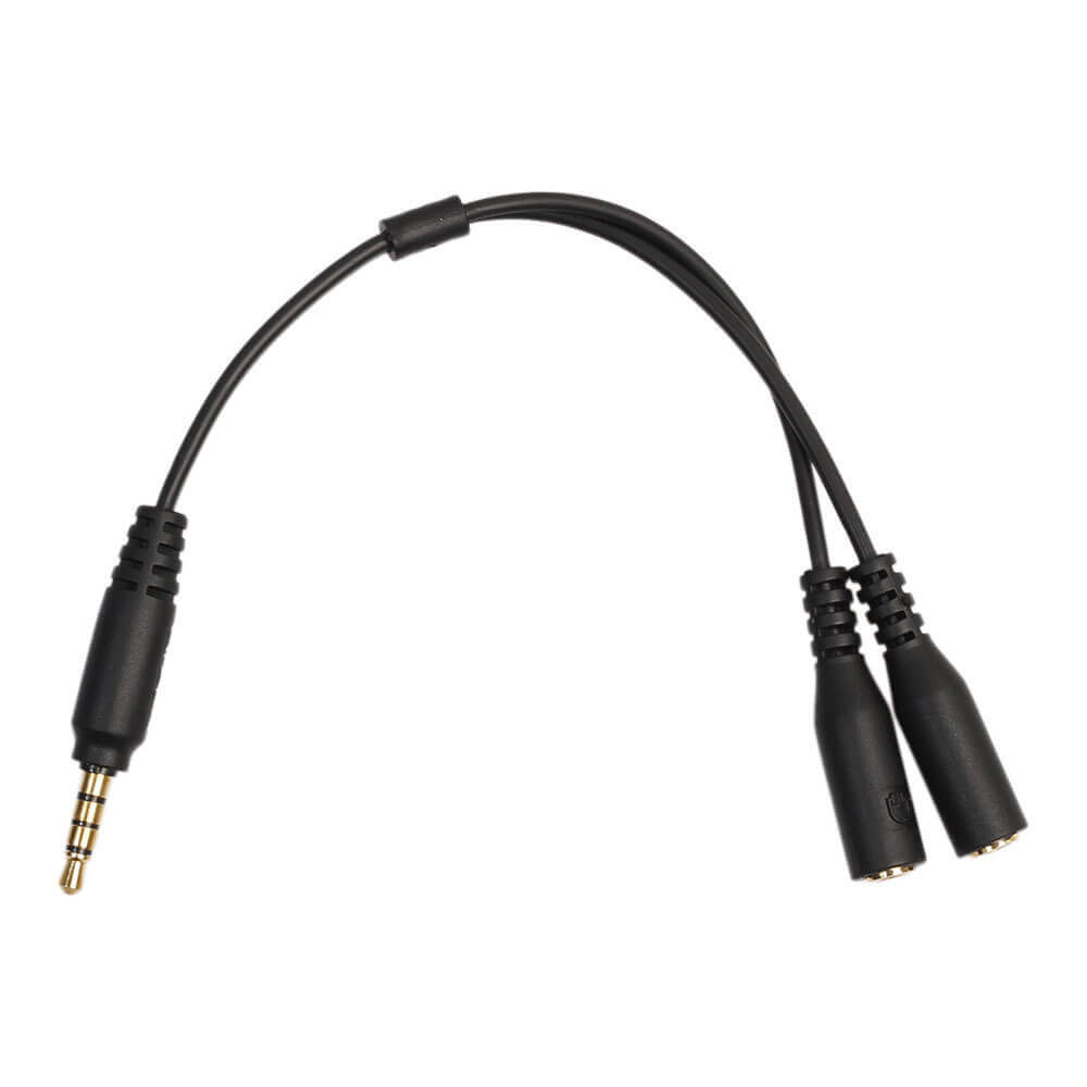 Câble Aux 3.5mm 4 Pôles Mâle À 2 Femelle Avec Micro Y Scable USB Y Splitter Extension Casque Câble 20Cm 0.2M