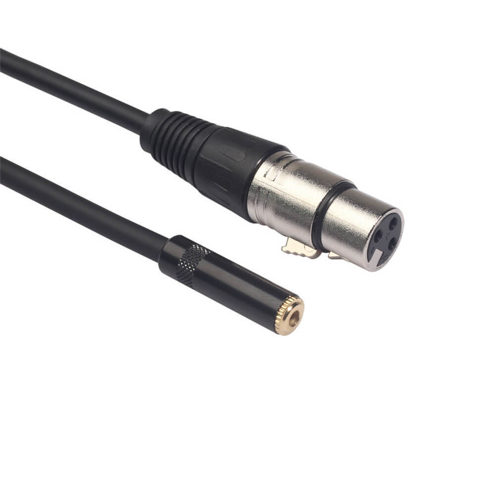 XLR Female To 3.5mm Female Trs Stereo Microphone Cable 0.3M Good For Microphone And Amplifiers Connect
