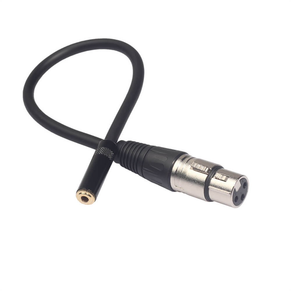 Cable de micrófono estéreo XLR hembra a hembra de 3,5mm Trs 0,3 M bueno para conectar micrófono y amplificadores