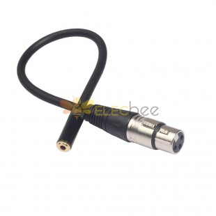 XLR dişi 3.5mm dişi trs stereo mikrofon kablosu 0.3m mikrofon ve amplifikatörler için iyi bağlantı