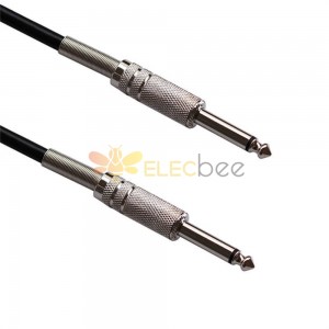 1M Zinc Alloy Head Electric Guitar Cable 6.35mm Male To Male