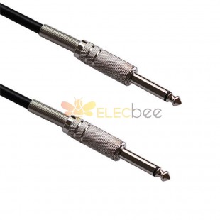 кабель 6,35 мм для электрогитары с головкой из цинкового сплава 1 м, мужчина к мужчине