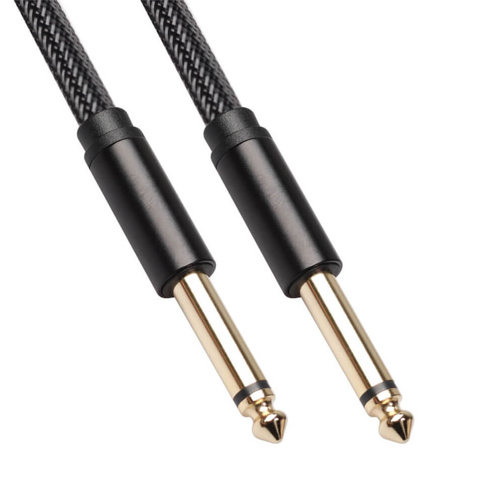 Cable de audio para guitarra eléctrica de 6,35 mm chapado en oro con doble blindaje de 3M