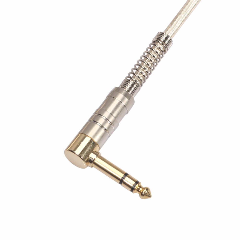 Cable de audio para guitarra eléctrica macho recto de 6,35 mm chapado en oro de 6,35 mm macho a 6,35 mm macho derecho 1M