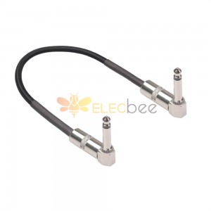 Musical Instrument Accessories Anti-Noise Guitar Cable Wire Angled 6.35mm Male to Angled 6.35mm Male Cable 0.3M