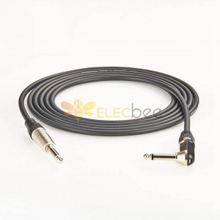 1/4 Inch To 6.35mm Trs Right Angle Cable 1M