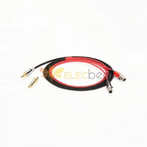 Jack de 6,35 mm a 2X Mini XLR Cable de auriculares 1M