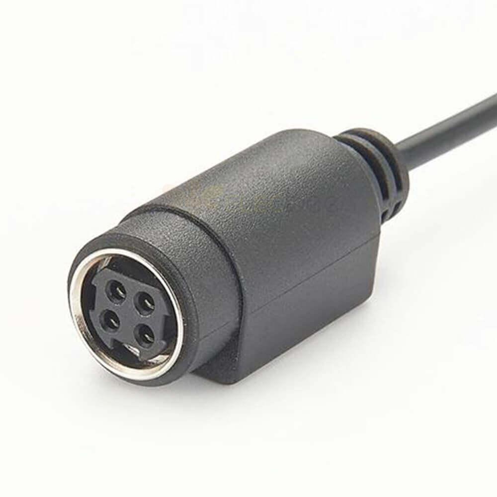 Power Din 4 Pin Male To Female Extension Cable 1M