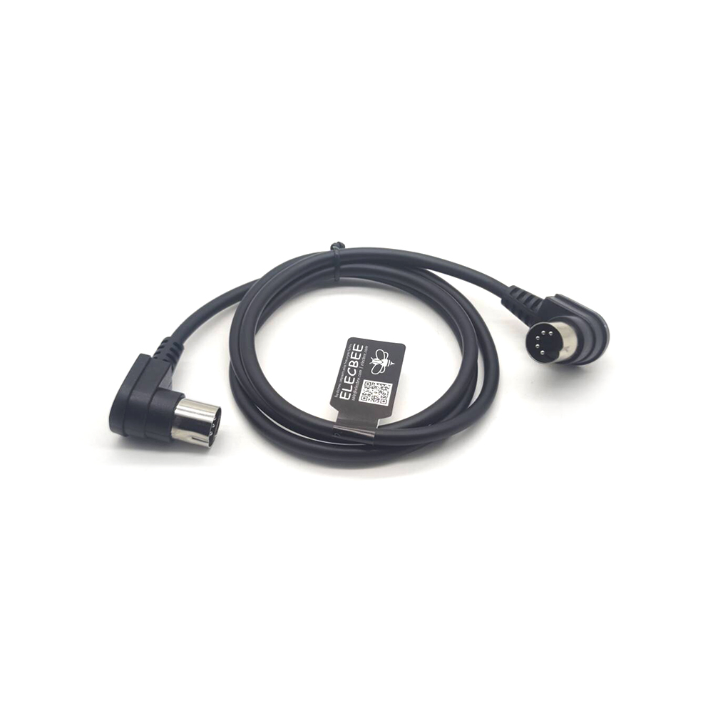 5 Pin Din Angled Male To Male Midi Cable 1M