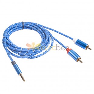 6.35mm Male To Dual RCA Male Mono Instrument Cable 1M