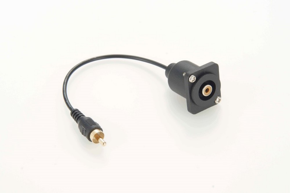 D-Type Panel Mount Audio Connector Rca Female D-Shaped Panel To Rca Male Cable Length 0.1M