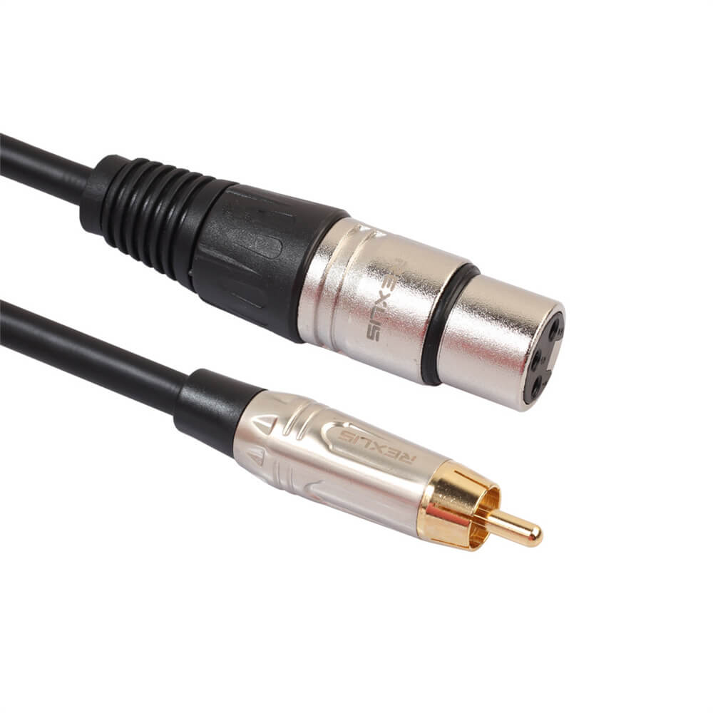 XLR Male To 6.35 Female Mono Metal Cable For Guitar Cable 1M