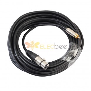 XLR Male To 6.35 Female Mono Metal Cable For Guitar Cable 1M