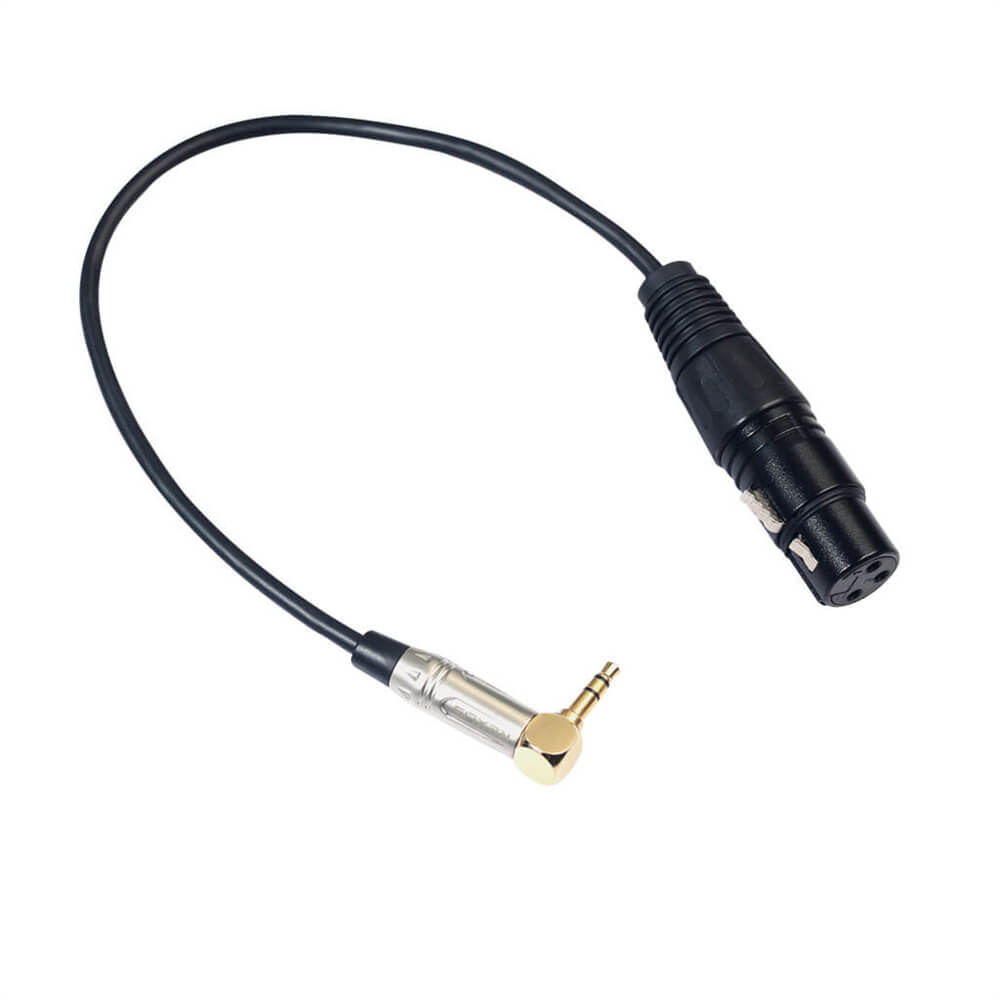 0.3M 90°3.5Mm Stereo Trs Male To XLR 3Pin Male Audio Cable Microphone Cable Wire Cord Audio Extension Cables