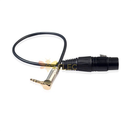 0,3 M 90 ° 3,5 Mm estéreo Trs macho a XLR 3 pines Cable de Audio macho Cable de micrófono Cable de extensión de Audio Cables