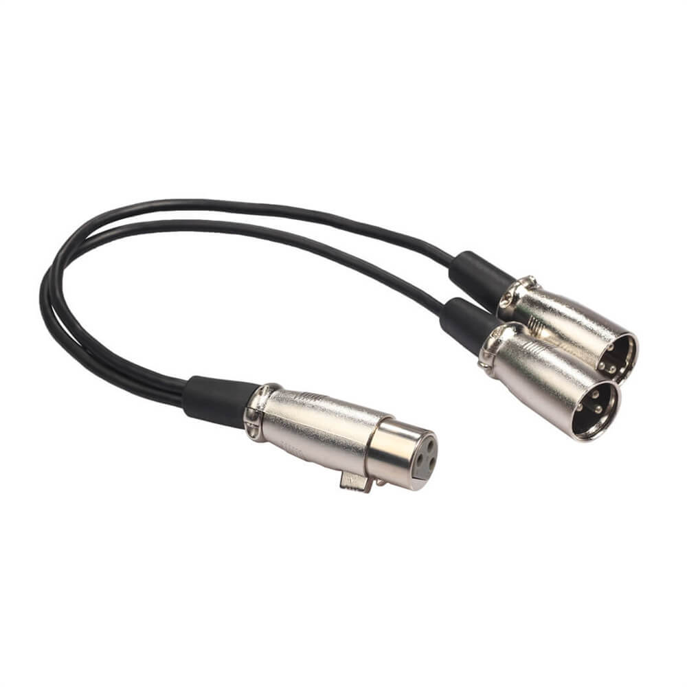 0.3M XLR japonais femelle à 2 mâles 1 Split 2 Microphone Mixer câble blindé