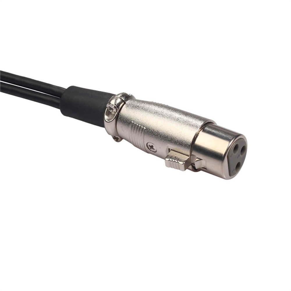 0,3 m japanisches XLR-Buchse auf 2 Stecker, 1 Split, 2 Mikrofon-Mischpult, abgeschirmtes Kabel