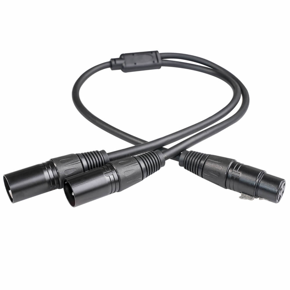 Câble de microphone XLR femelle à double XLR mâle équilibré à trois cœurs de 0,5 M