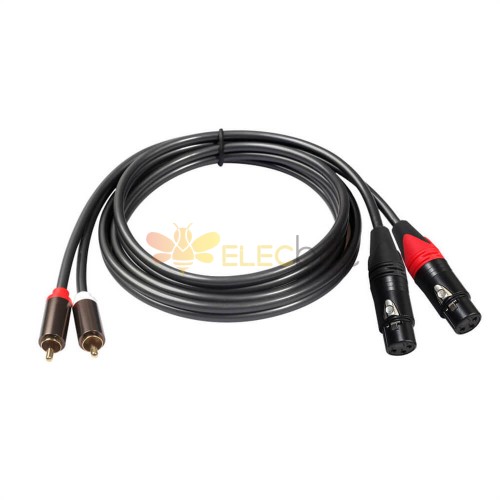 2 RCA Male To 2 XLR Female Hifi Stereo Audio Connection Microphone Cable Dual XLR Male To Dual RCA Cable 1.5M