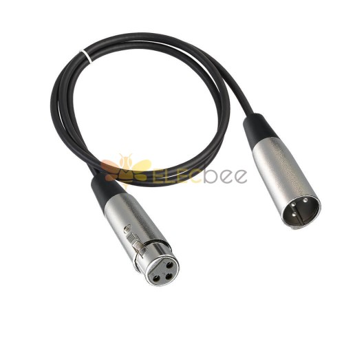 3 Pin Male To Female Mixer Microphone Audio Cable 1 Meter