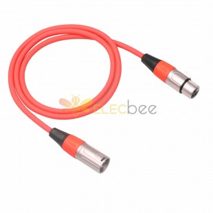 3-контактный кабель XLR с разъемом «папа-мама» Микрофонный кабель Dmx Аудиокабель XLR 1 м