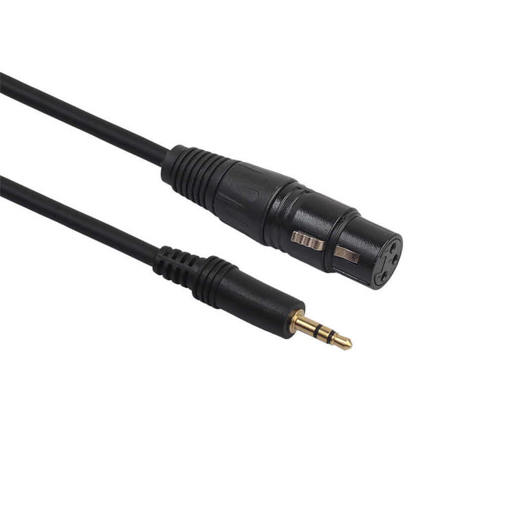 3-Pin-XLR-Buchse auf 3,5-mm-Stecker-Stereo-Audiokabel, DMX-Kabel, 1 m