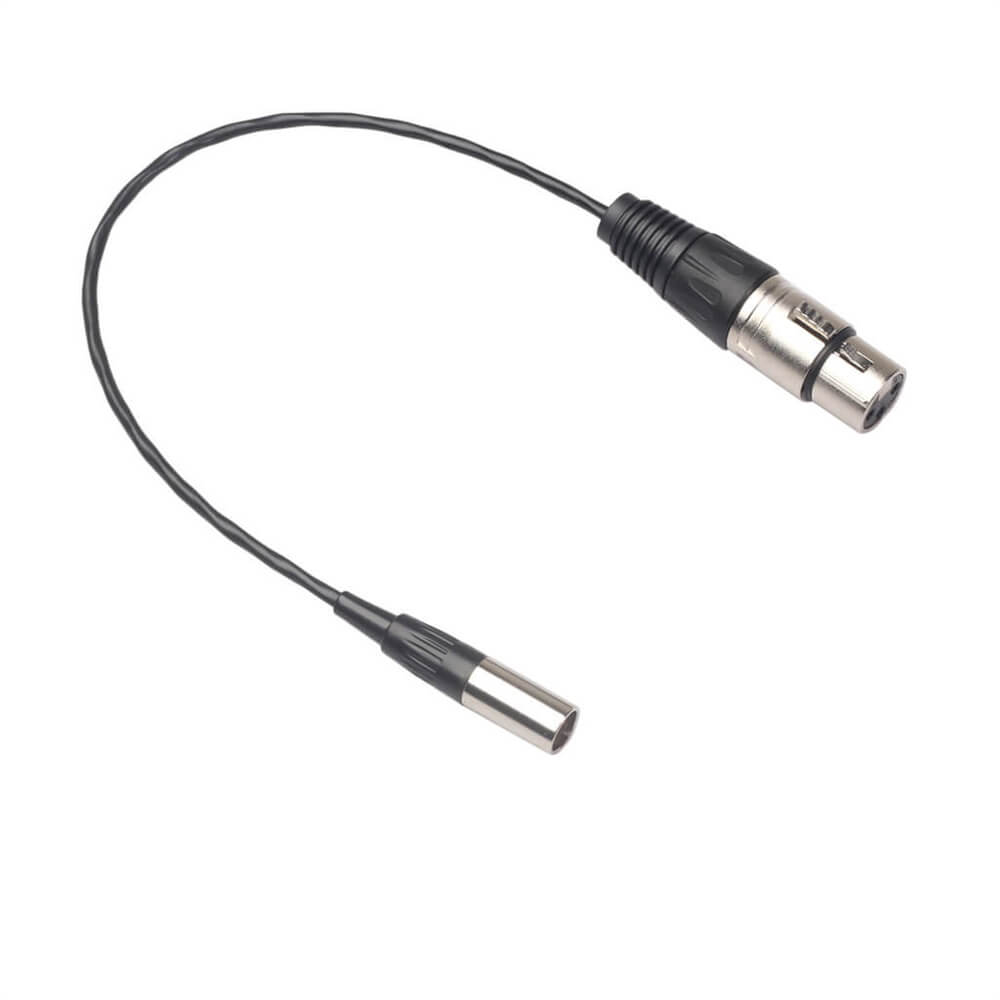 30Cm Black Color Microphone Cable Mini XLR Male To Female XLR Cables
