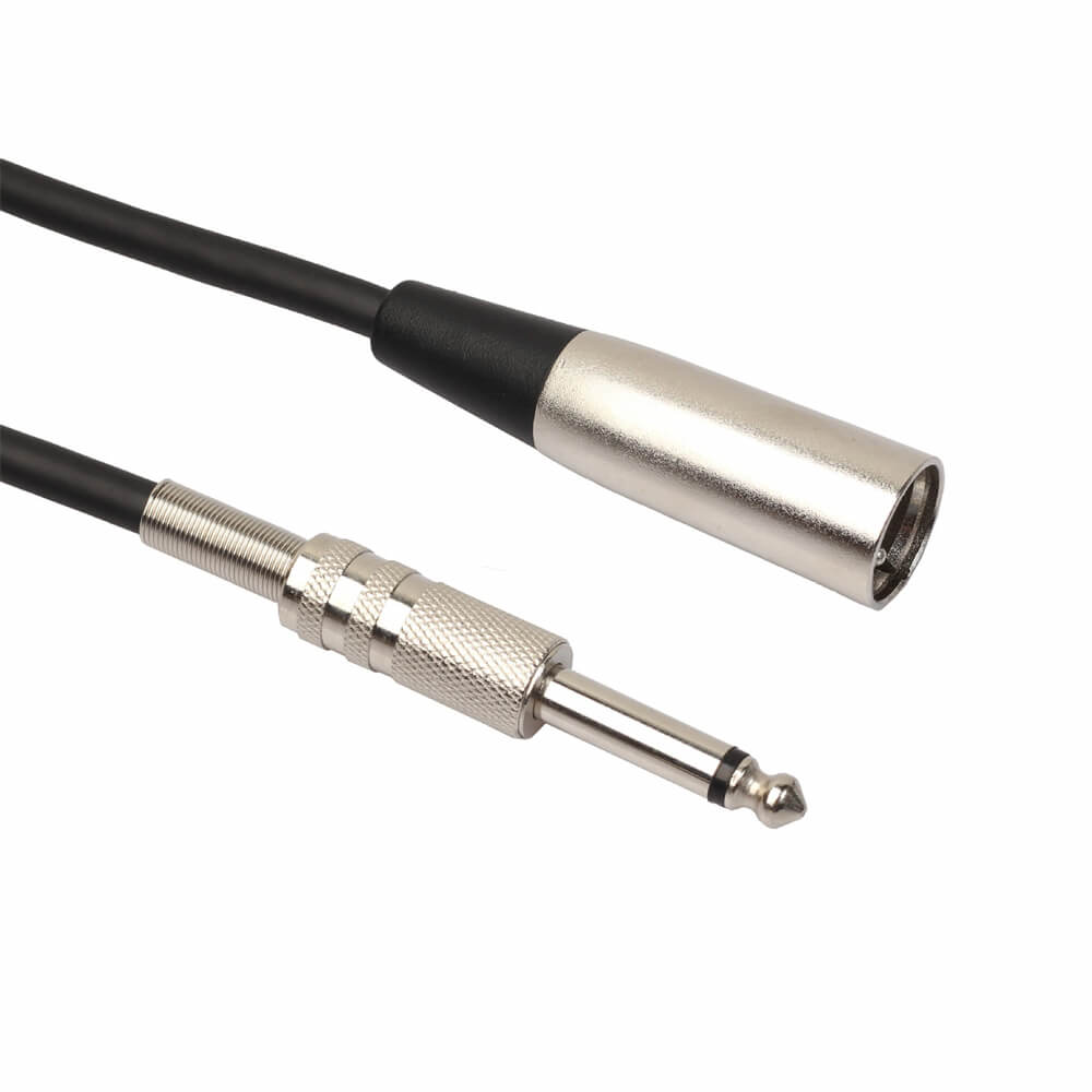 30 cm XLR 3 broches mâle vers 1/4 pouce (6,35 mm) prise mâle stéréo câble audio microphone trs