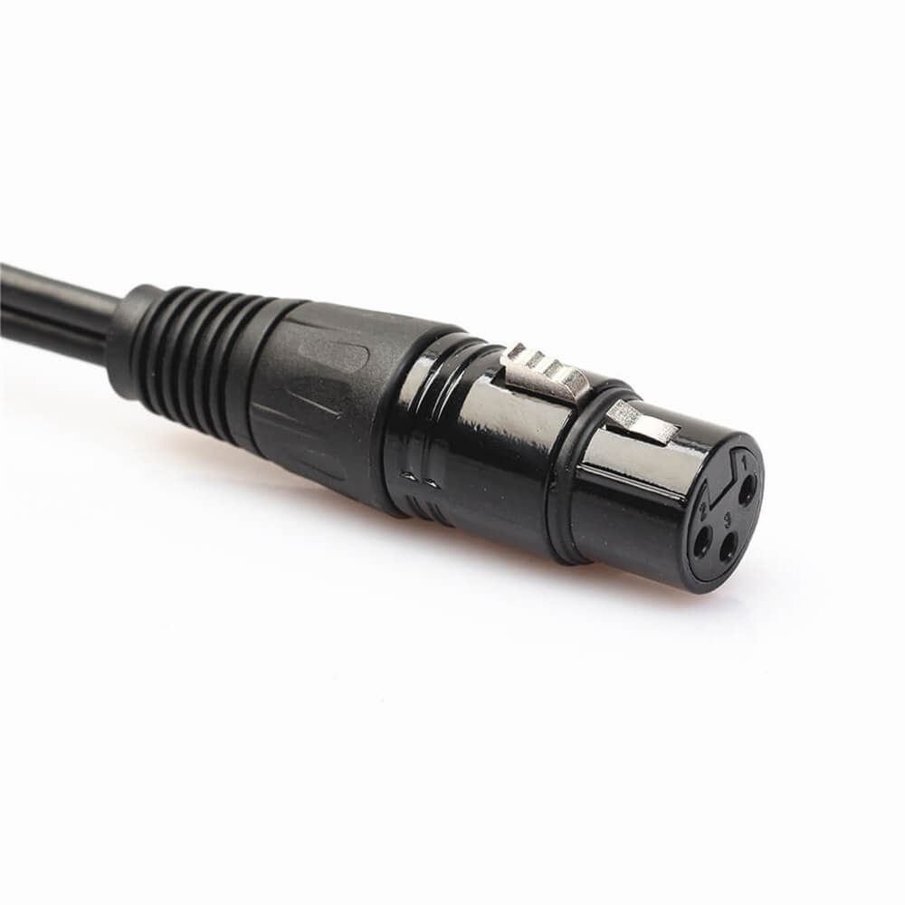 Cable divisor Y XLR hembra a XLR macho doble de 30 cm