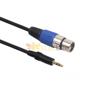 Câble audio pour microphone 3,5 mm mâle vers XLR femelle plaqué or 3M