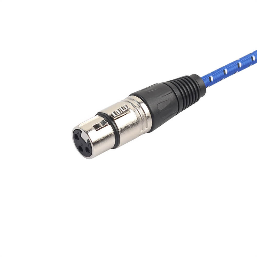 Black Hifi XLR Audio Cable Stereo High Purity 6N Ofc Gold-Plated XLR Plug Male To Female For Microphone Mixer