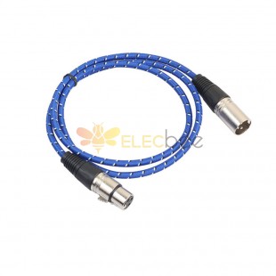 Black Hifi XLR Audio Cable Stereo High Purity 6N Ofc Gold-Plated XLR Plug Male To Female For Microphone Mixer
