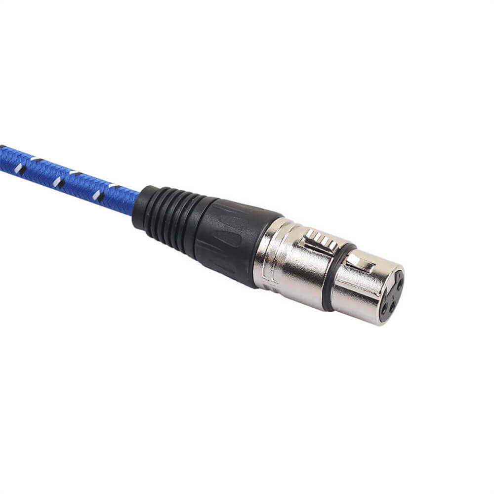 Cable de audio negro Hifi XLR Estéreo de alta pureza 6N Ofc Conector XLR chapado en oro macho a hembra para mezclador de micrófono