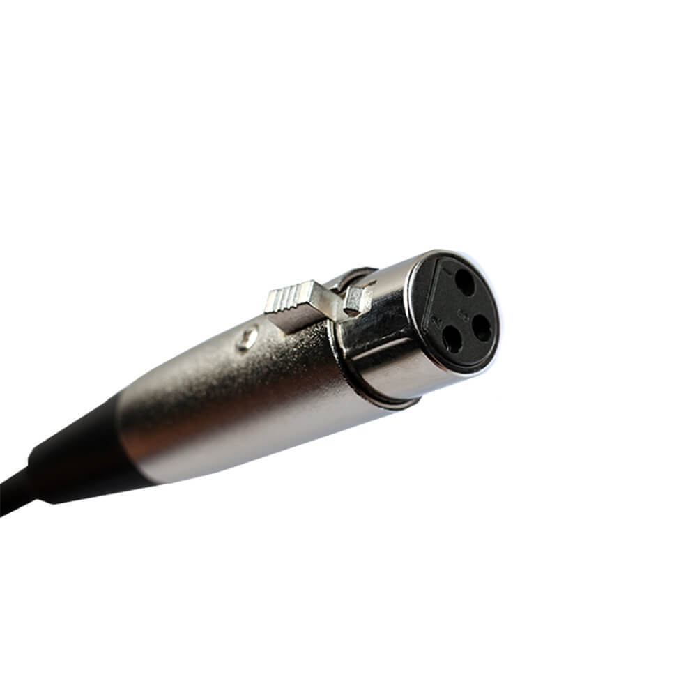 Cabeça de liga de zinco preta Cabo de microfone XLR Canhão de 1M blindado duplo 6,35 mm Macho para 3 pinos XLR Fêmea Conector de cabo de 3 pinos
