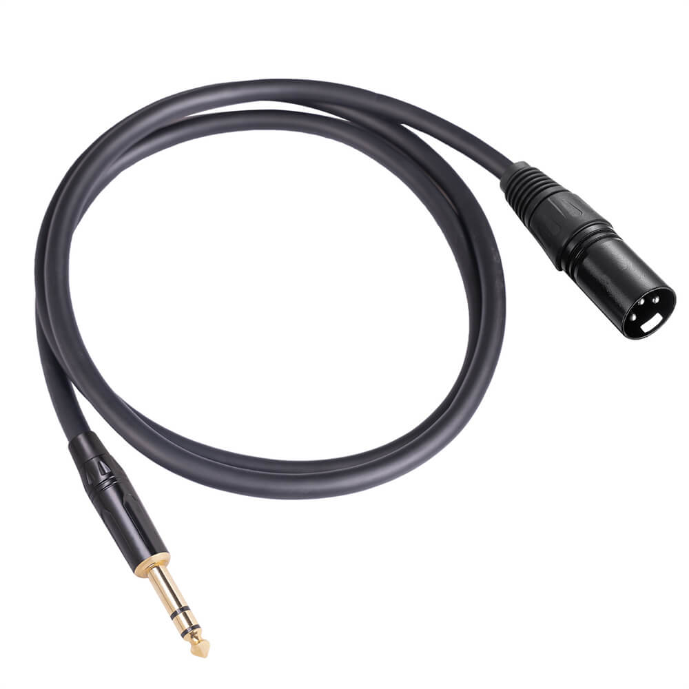 Câble 6.35Mm 1/4 Trs Male Vers XLR 3Pin Male Microphone Cable 1M