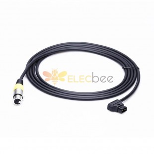D Tap 2 Pin Male To 4 Pin XLR Female Cable 1M