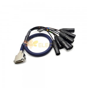 DB25 Male To 8 XLR Female Tascam Cable 0.5M