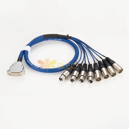 Câble compatible Tascam DB25 vers 4 * XLR mâle 4XLR femelle