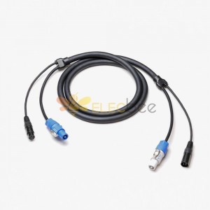PowerCon电缆XLR3芯公转XLR3芯母线材0.5m