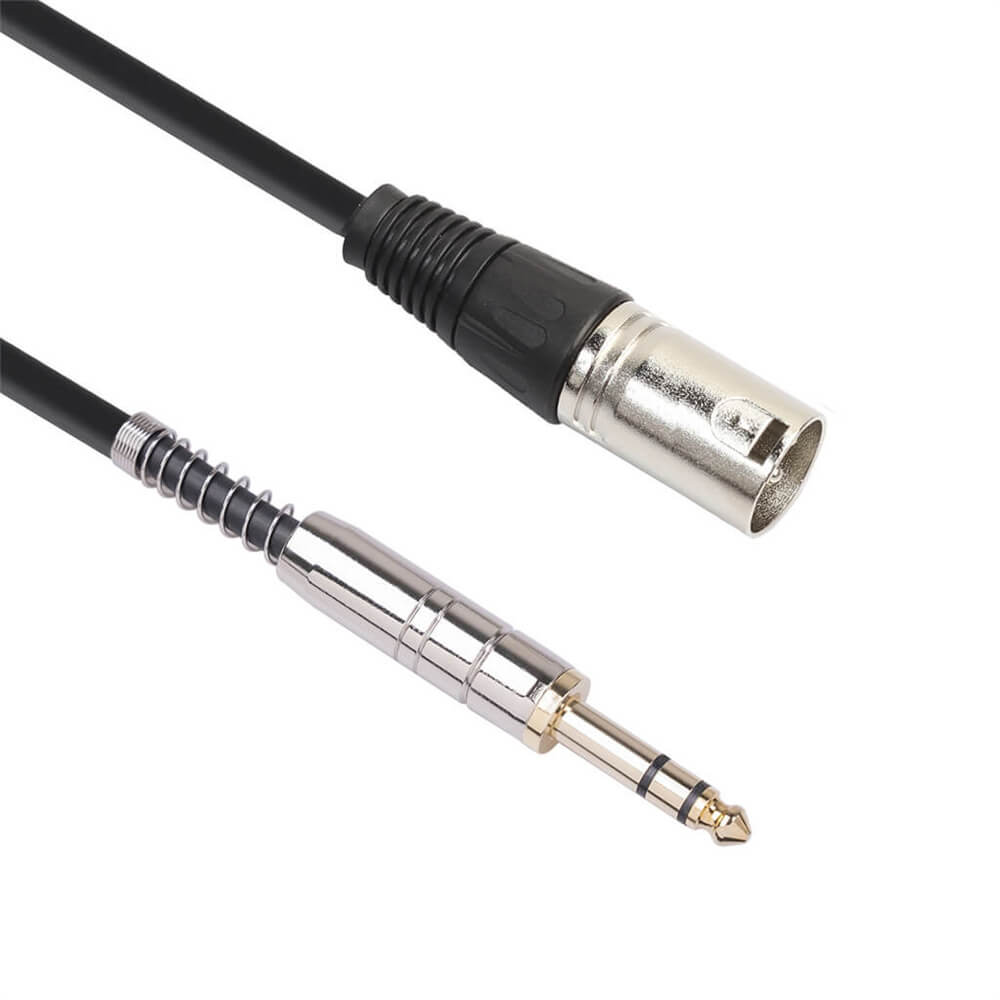 Double Shielded 3Pin XLR Male To 6.35Mm Male Mixer Microphone Cable 1 M