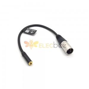 Gold Plated Head Shielded 3.5Mm Female To XLR Male 0.3M Mixer Microphone Cable
