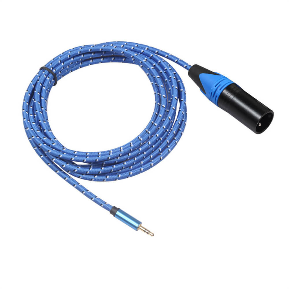 Gold-Plated Plug Stereo 3.5Mm Male To XLR Male Live Sound Card Microphone Audio Cable 3 Meters