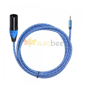 Gold-Plated Plug Stereo 3.5Mm Male To XLR Male Live Sound Card Microphone Audio Cable 3 Meters