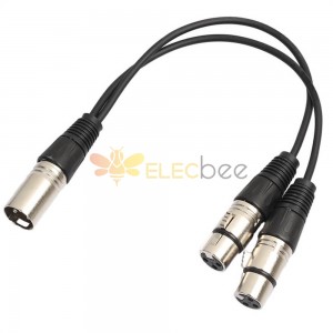 Male 1 To 2 Female XLR Splitter Cables 0.3M